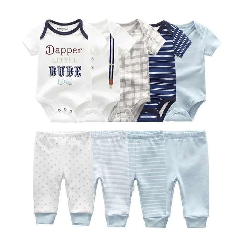 9 Pcs Unisex Newborn Clothing Sets