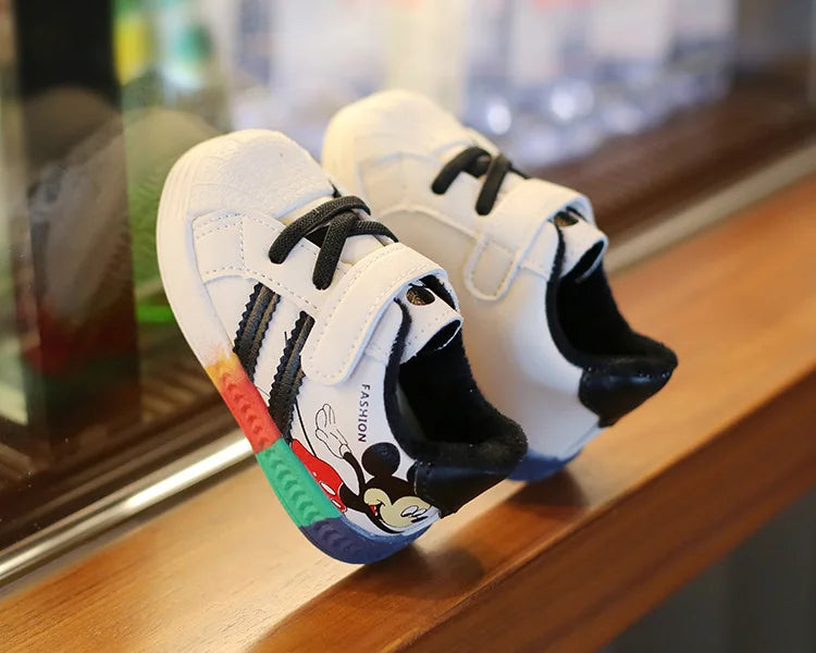 Kids’ Mickey & Minnie Sneakers – Breathable Soft Sport Shoes