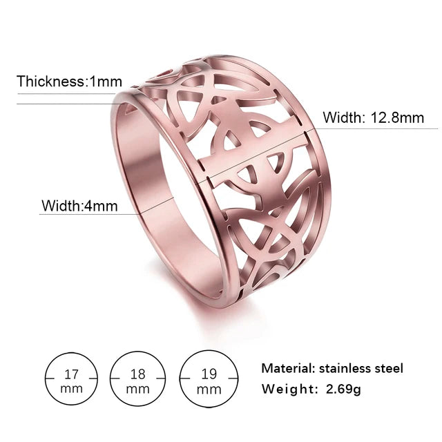 Cazador  Triquetra Irish Celtics Knot Rings for Women Stainless Steel Talisman Amulet Man Ring Jewelry 2026 Couple Gifts