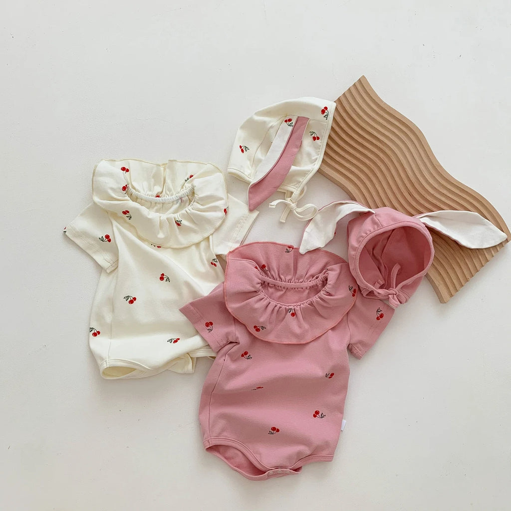Baby Girl Summer Cherry Romper (0-2Y)