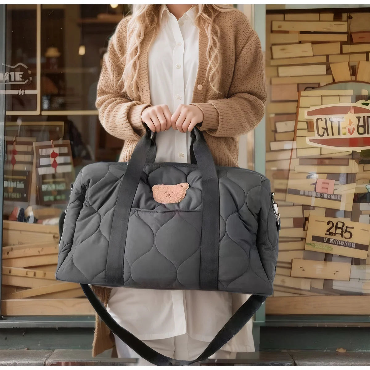 Autumn & Winter Mommy Bag – Fashion Large Capacity Diaper Tote for Travel and Daily Use