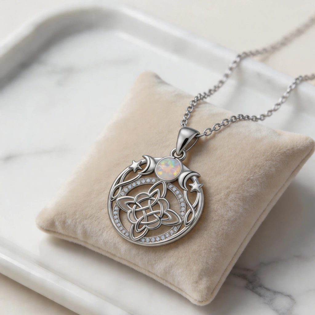 Thai Silver Triple Moon Goddess Witch
