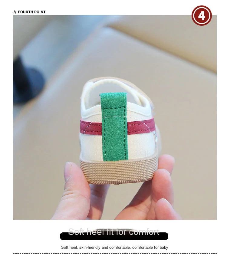 Kids Korean Canvas Shoes – Soft Sole Spring & Autumn Sneakers