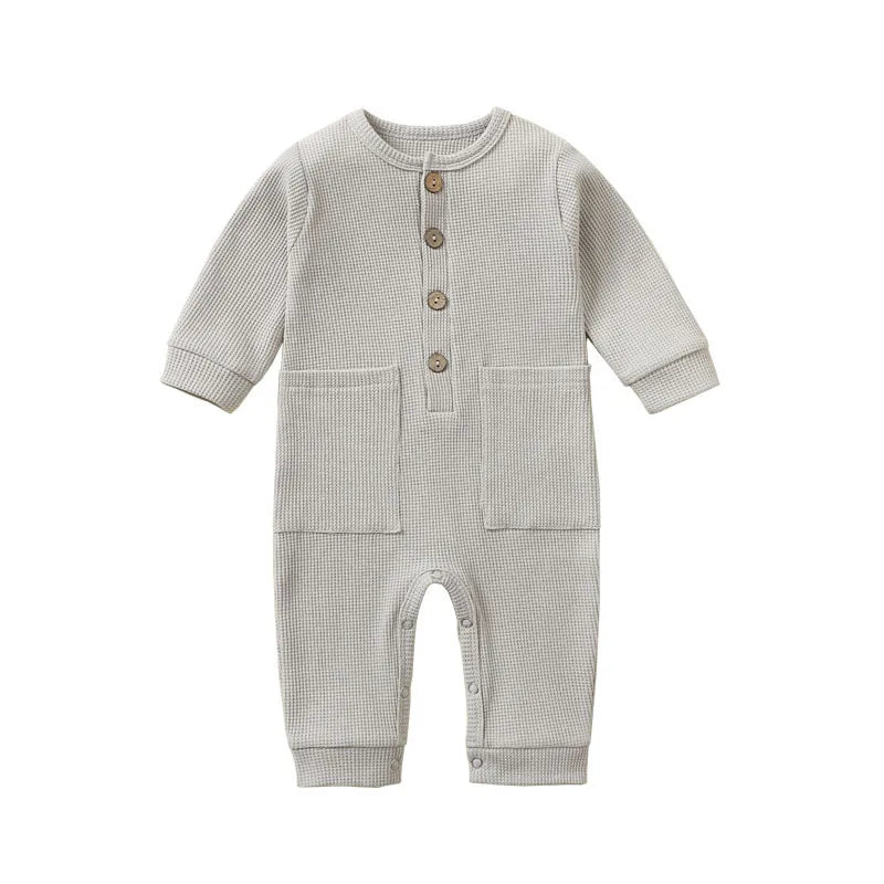 Newborn Cotton Romper, Long Sleeve