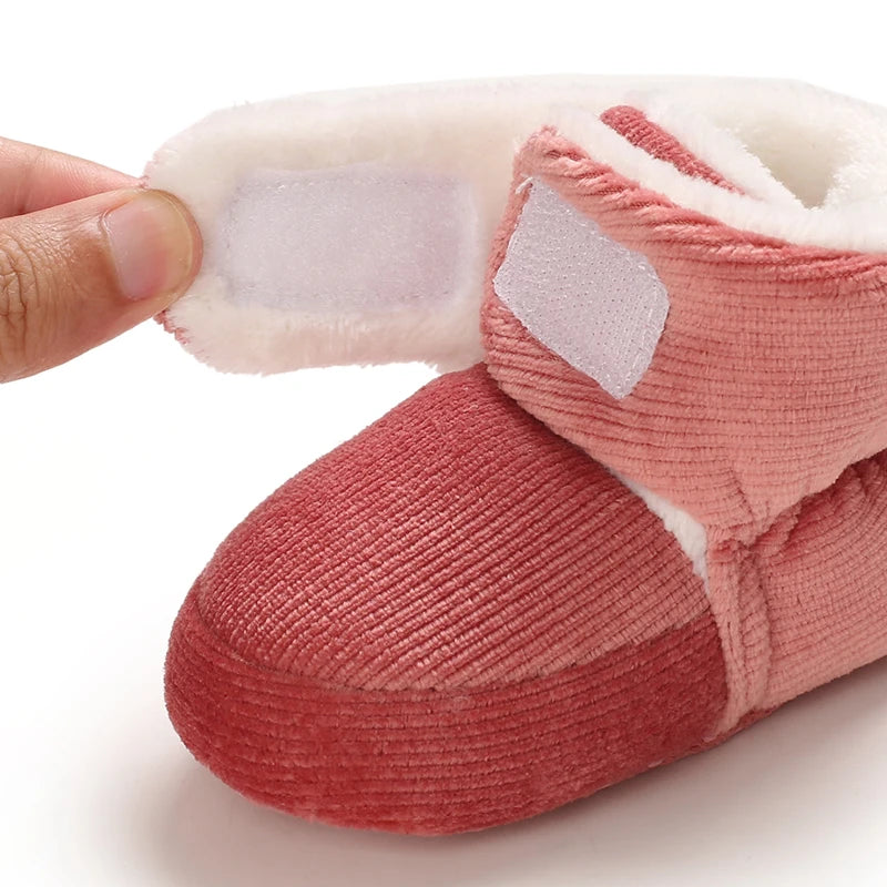 Baby Winter Snow Boots (0–18M) – Plush Soft Sole Toddler Shoes