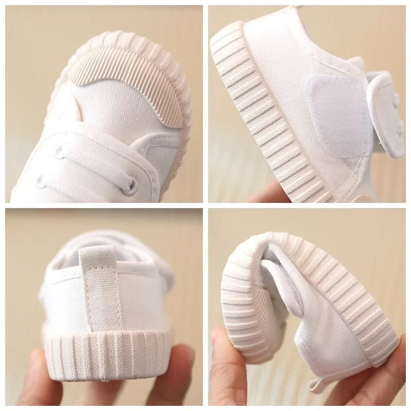 Kids Canvas Sneakers – Soft Breathable Candy-Colored Shoes
