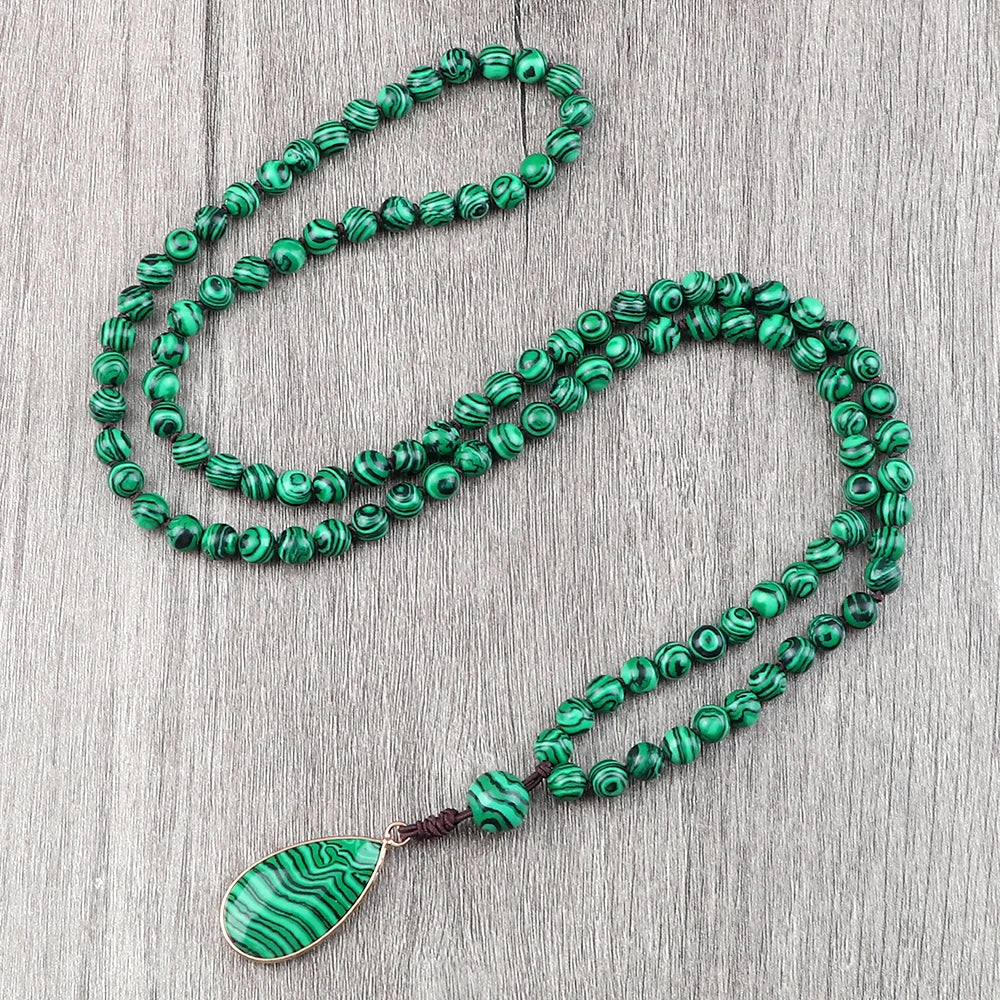 Natural Malachite Stone Beaded Necklaces&Bracelets