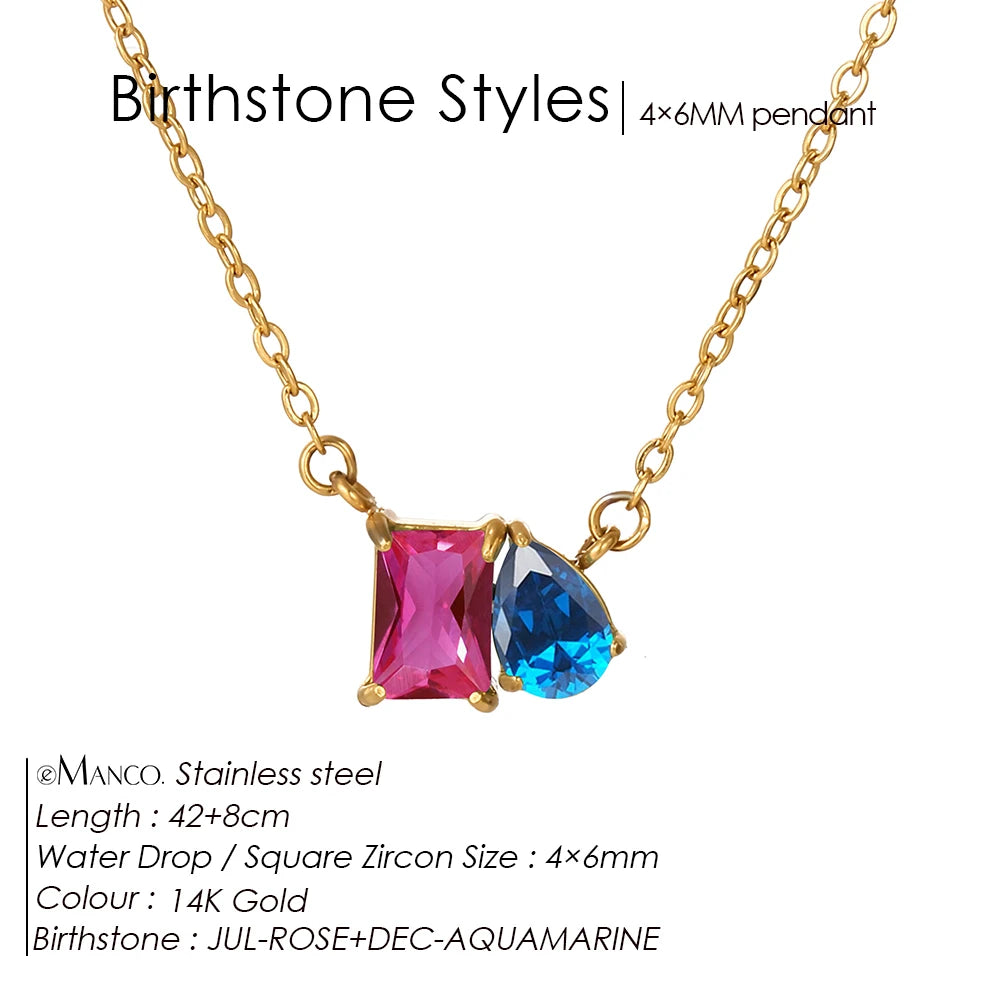 EManco Stainless Steel Square Zircon