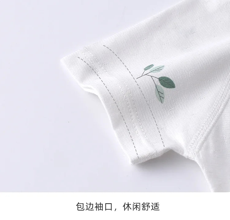 Cute Newborn Baby Short Sleeved Triangle Jumpsuit