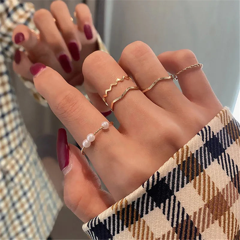 Heart Geometric Gold Butterfly Ring