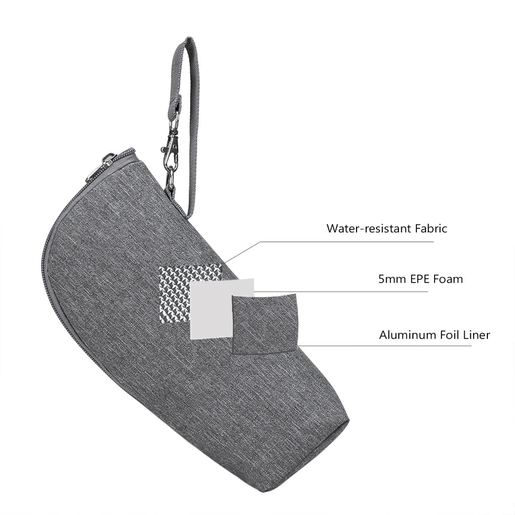 Portable Baby Feeding Bottle Bag – Aluminum Insulation, Stroller Hanging