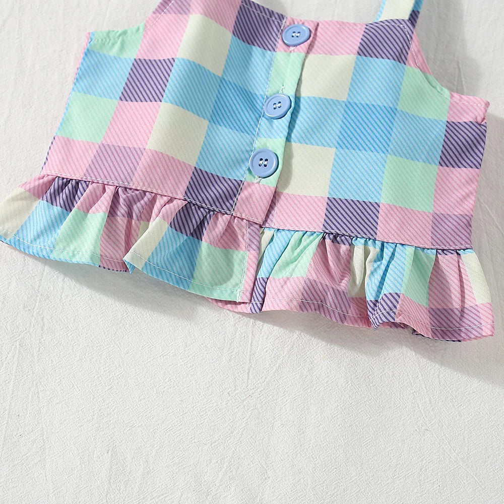 Baby Girl Summer Strap Shorts Set