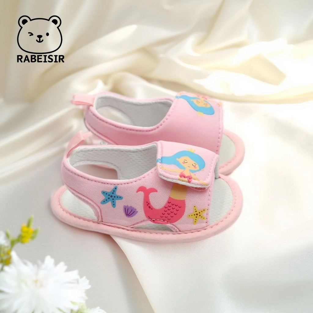 Baby Girl Summer Sandals (0–18M) – Princess Watermelon Cloth Shoes