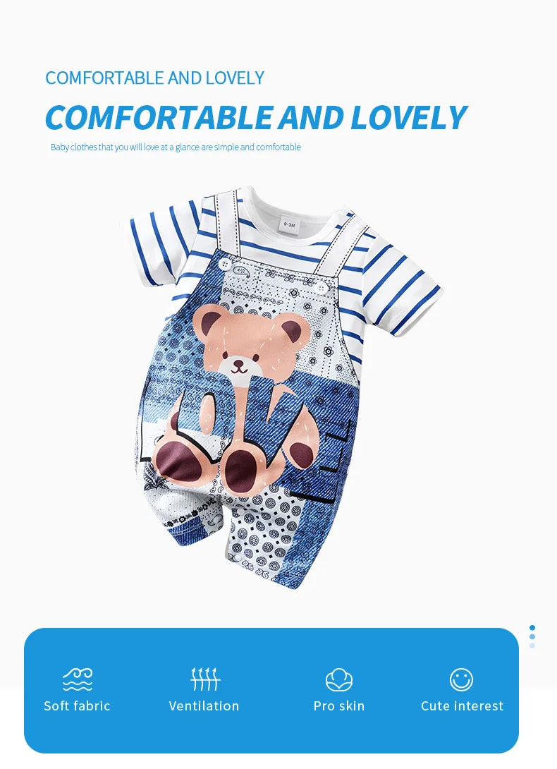 0-18 M Short Sleeved Baby Jumpsuit