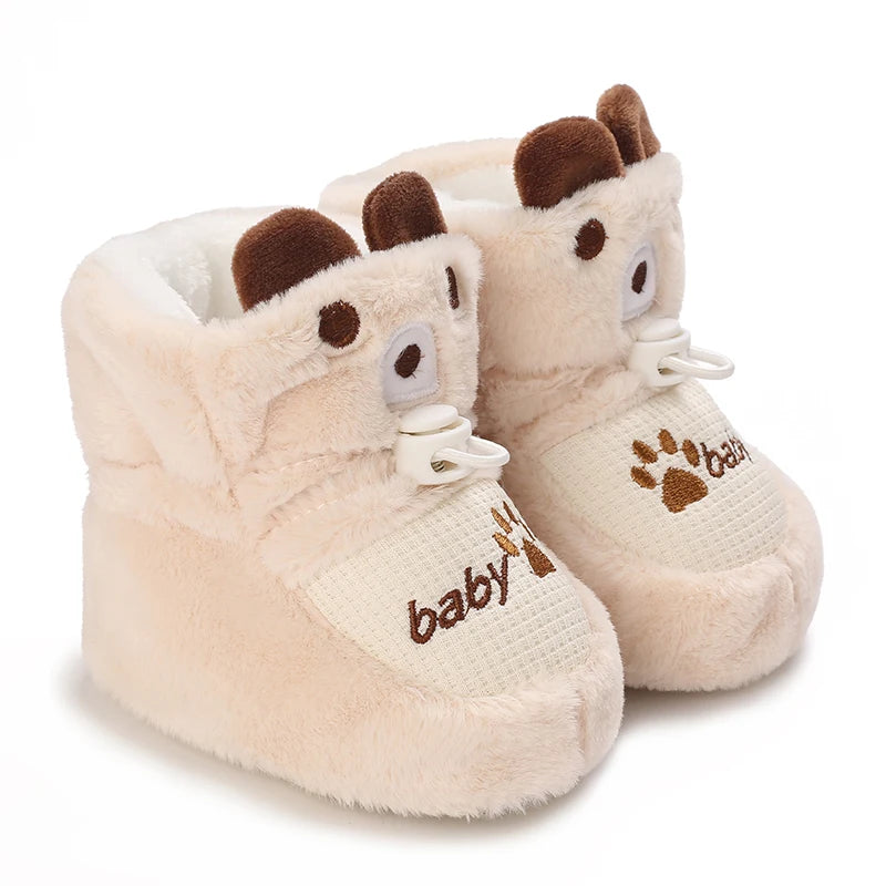 Winter 0-1 Year Old Baby Boots Warm and Cute Soft Soled Shoes