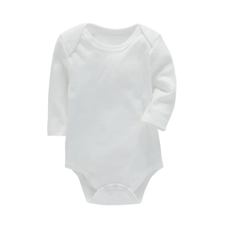 Baby Romper – Solid Color Cotton (3–24M)