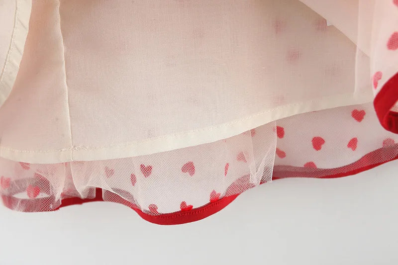 Baby Girl Red Heart Tutu Dress