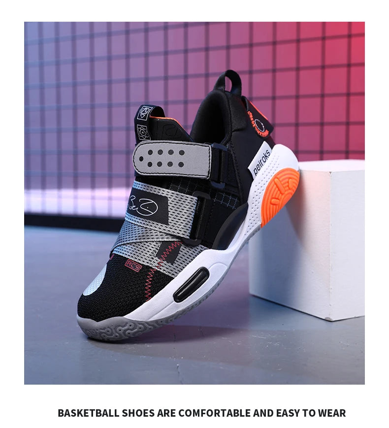 Kids’ Basketball Sneakers – Lightweight, Non-Slip Sports Shoes