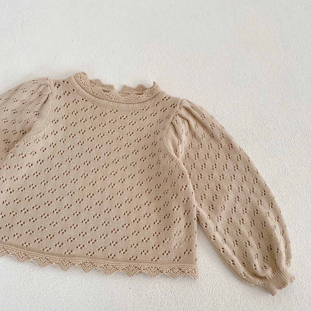 Baby Girl Knit Romper & Dress Top (0–12M)