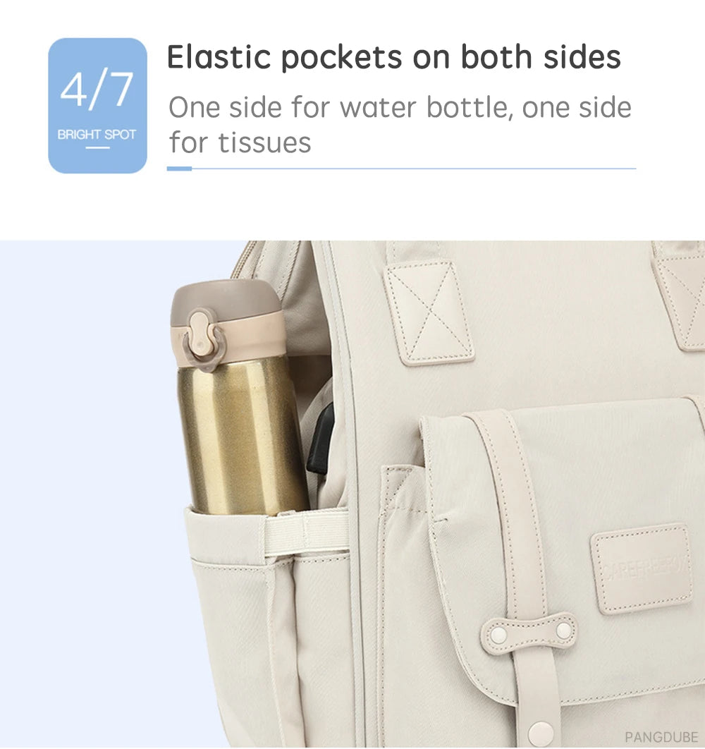 Maternity Diaper Backpack for Travel – Waterproof with Stroller Hooks