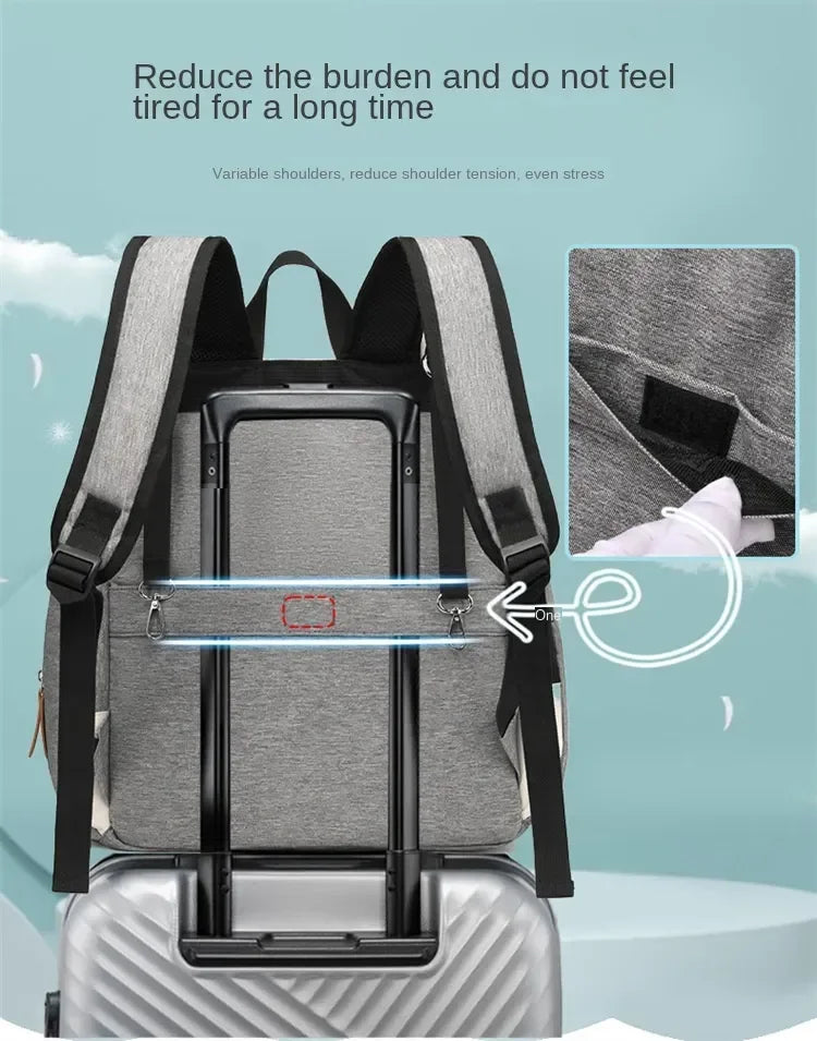 Travel Backpack for Moms – Large Capacity Waterproof Diaper & Baby Stroller Bag