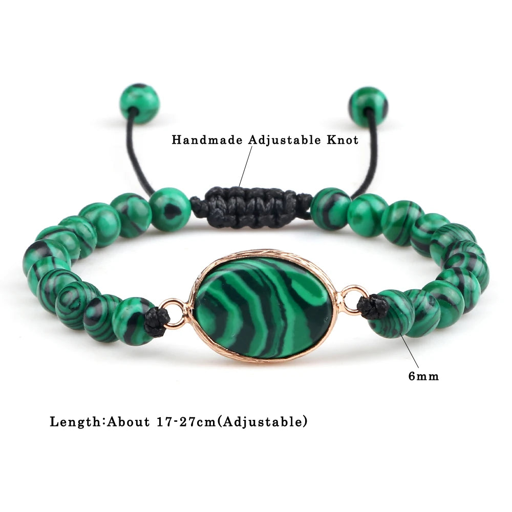 Natural Malachite Stone Beaded Necklaces&Bracelets