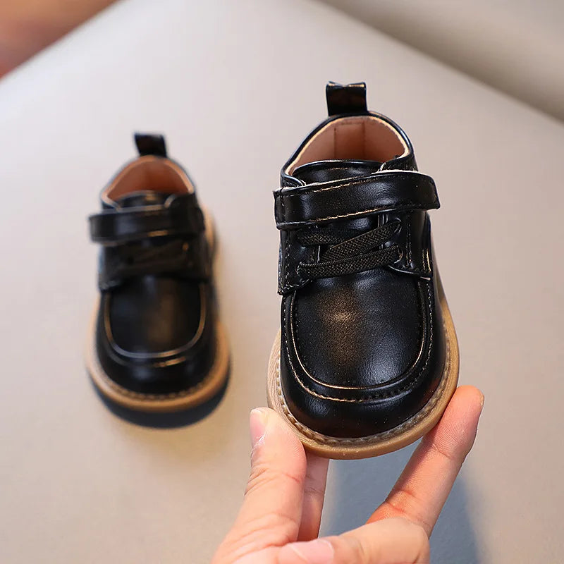 Baby Boys’ Spring/Autumn Oxfords – Soft PU Leather First-Step Shoes