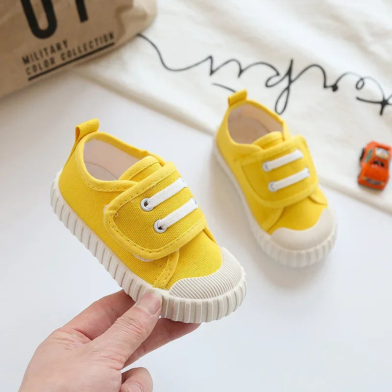 Kids Canvas Sneakers – Soft Breathable Candy-Colored Shoes