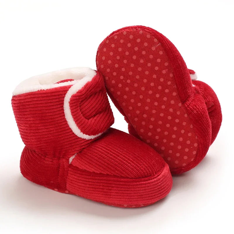 Baby Winter Snow Boots (0–18M) – Plush Soft Sole Toddler Shoes