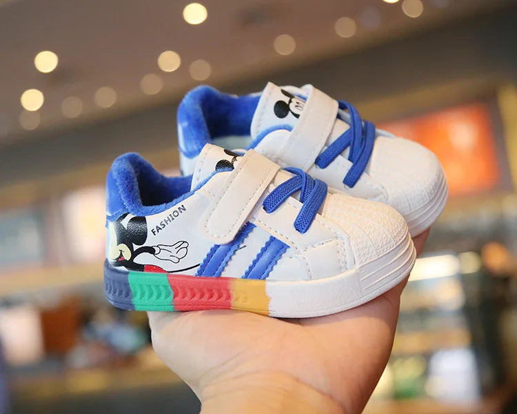 Kids’ Mickey & Minnie Sneakers – Breathable Soft Sport Shoes