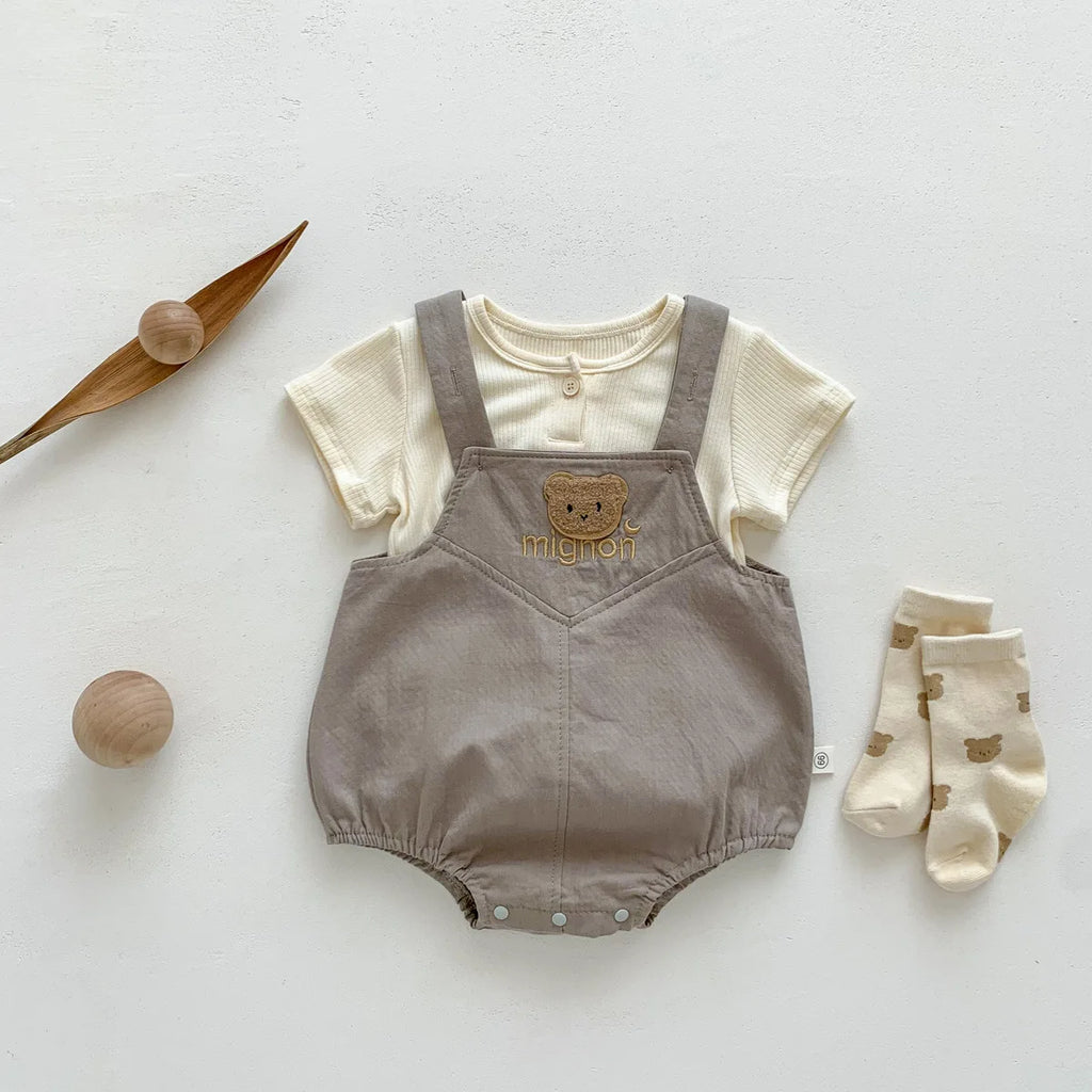 T-shirts & cartoon Bear Bodysuits Kid Infant Clothing Set