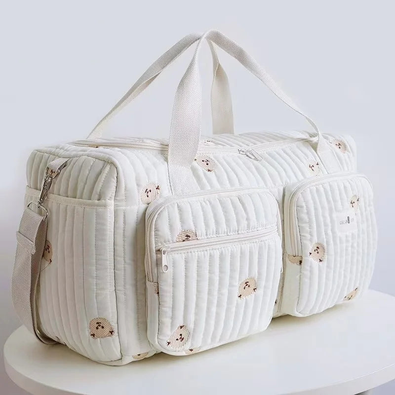Women’s Maternity Cotton Tote Diaper Bag – Large Capacity