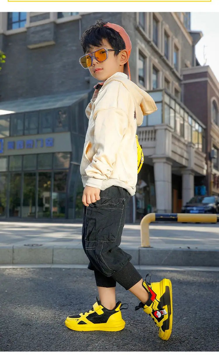 Kids Pokémon Pikachu Sneakers – Breathable Non-Slip Running Shoes