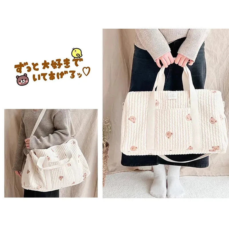 New Embroidered Mom Bag – Large Capacity, Lightweight, Multi-Functional Handbag