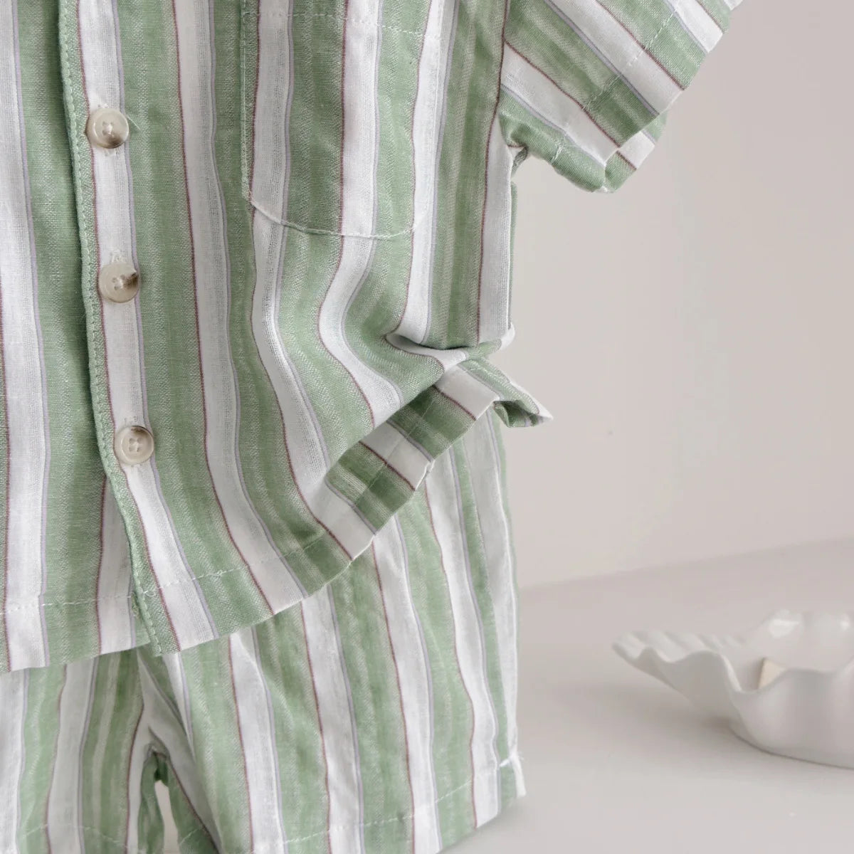 Striped Shirt & Shorts Girls  0-3Y - 2Pcs
