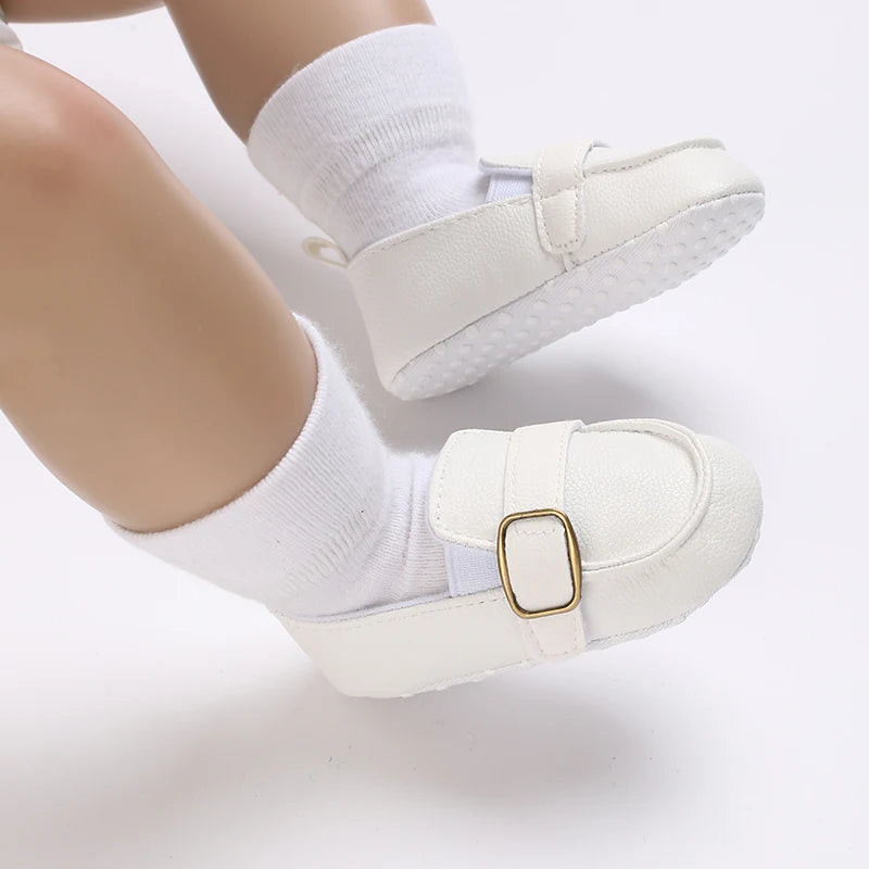 Baby Christening Shoes (0–18M) – PU Leather Moccasins for Boys & Girls