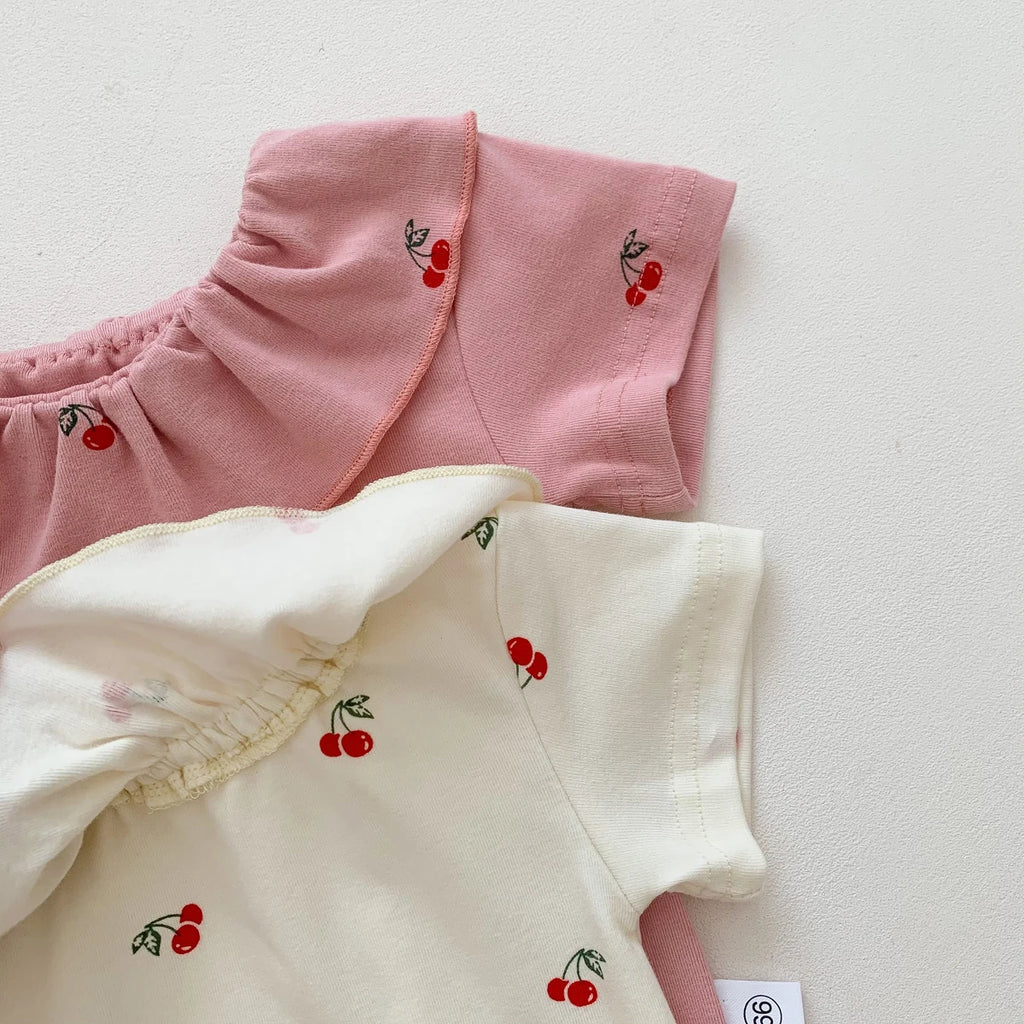 Baby Girl Summer Cherry Romper (0-2Y)