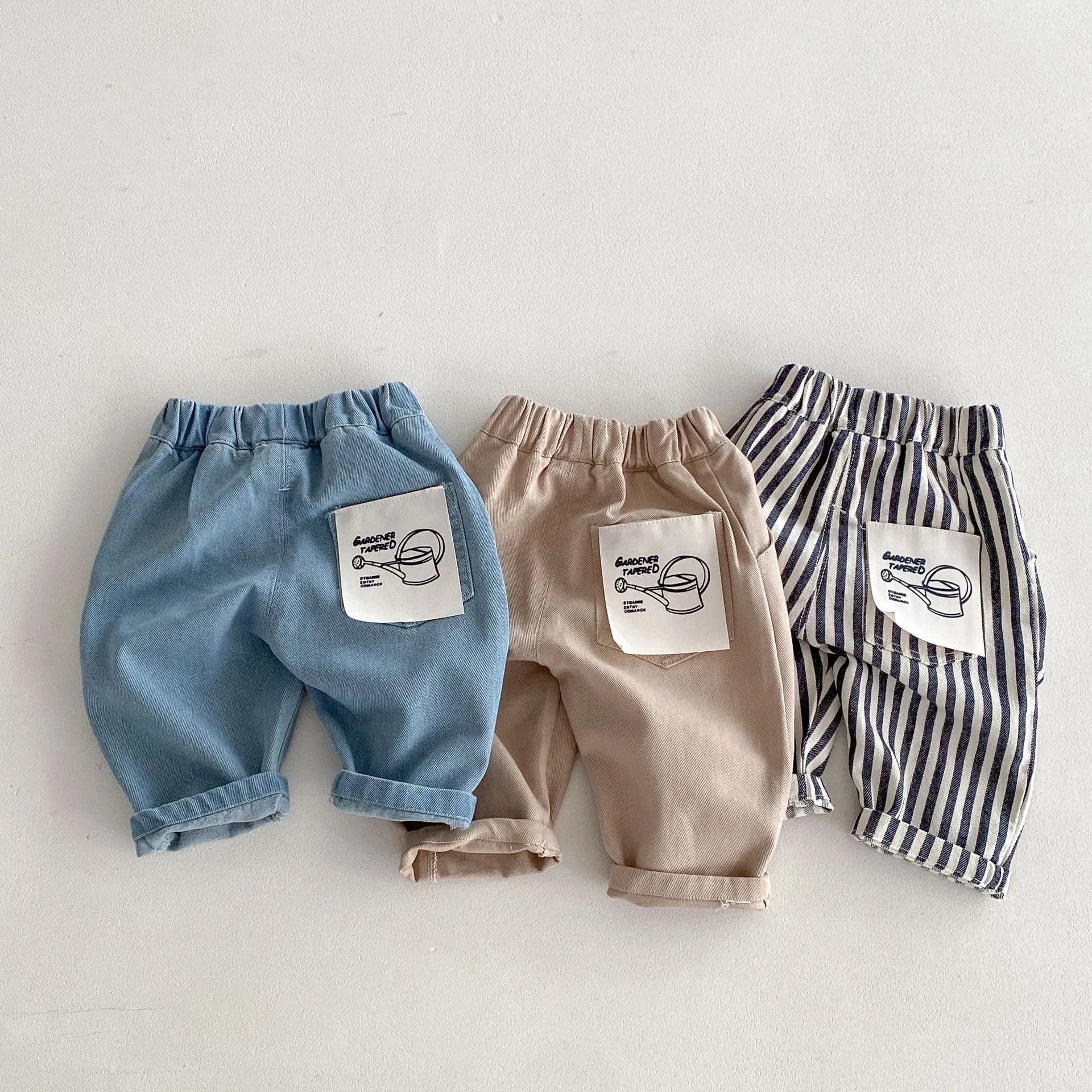 Kids Spring Striped Denim Pants (0–5Y)