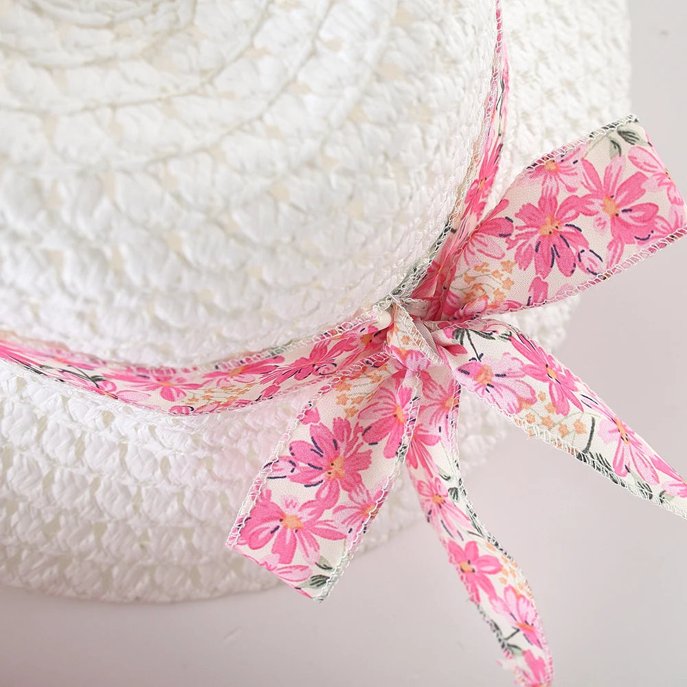 Baby Girl Summer Outfit, Bow Strap Dress & Hat