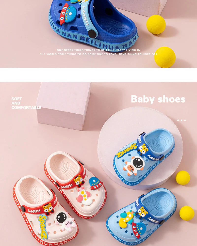 Kids Open-Toe EVA Sandals – Soft Non-Slip Clog Shoes