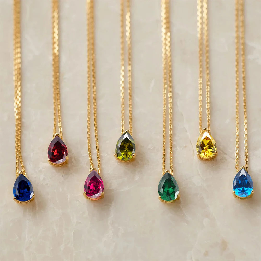 Teardrop Zircon Necklace