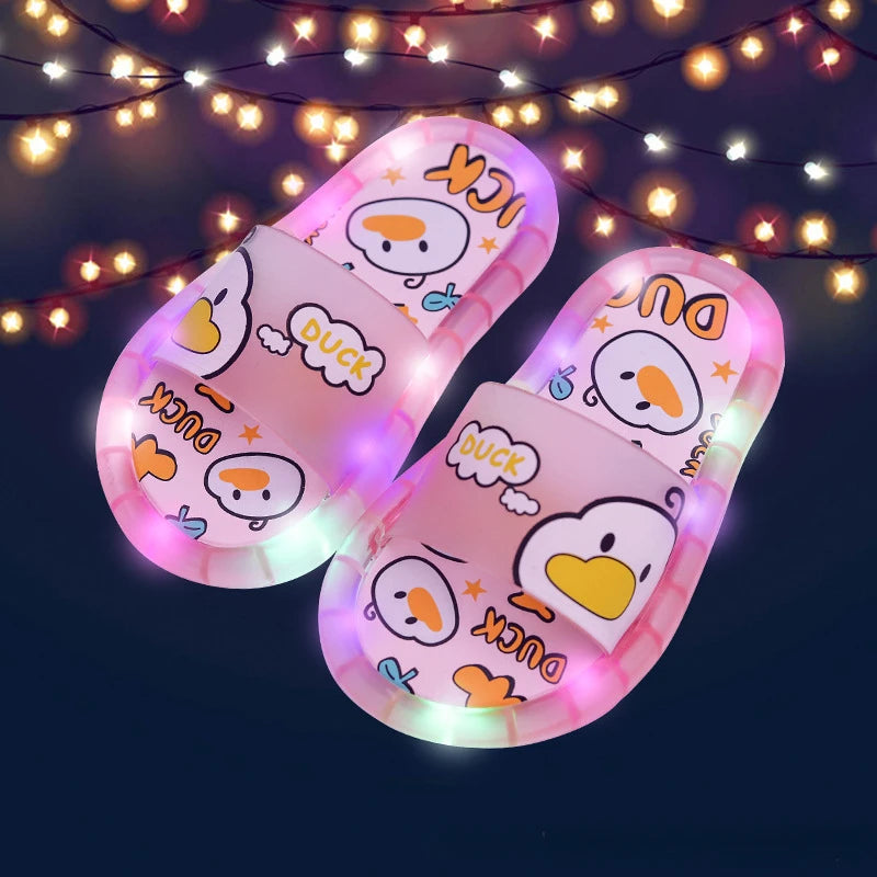 Kids’ Luminous Slippers – Sparkling Light-Up Shoes