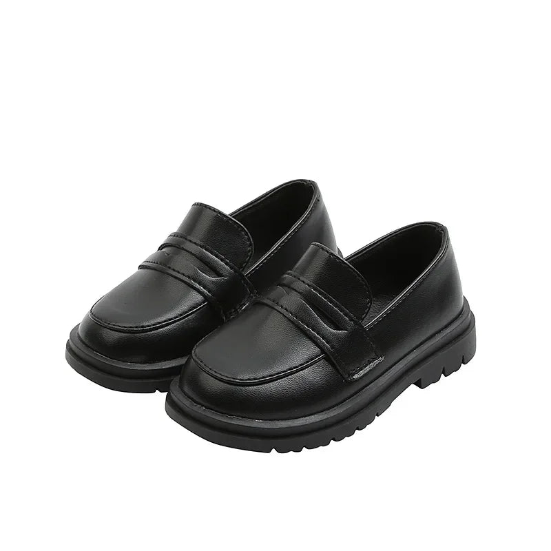 Kids’ Leather Loafers – Slip-On School & Party Shoes (21–36)