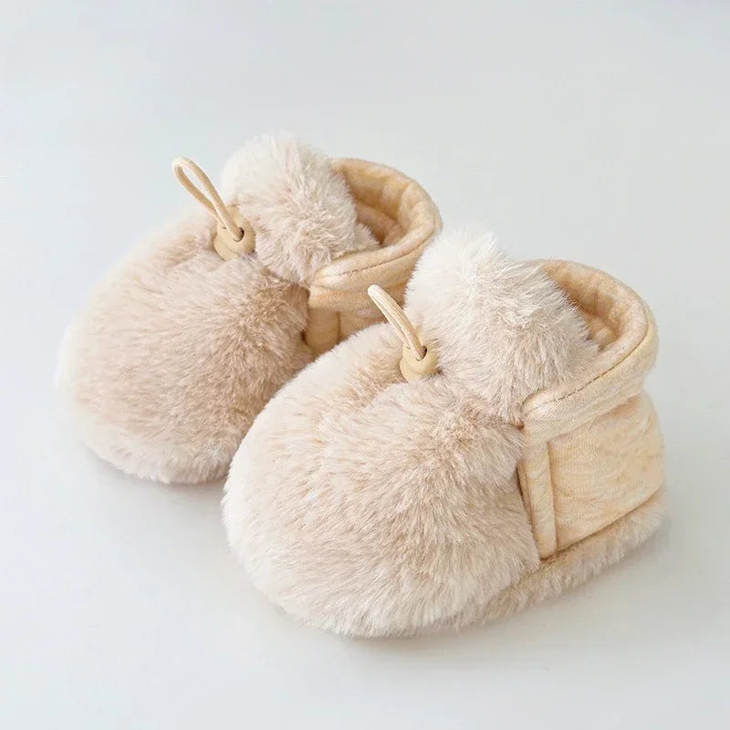 Baby Winter Booties (0–12M) – Soft Sole Non-Slip First Walkers