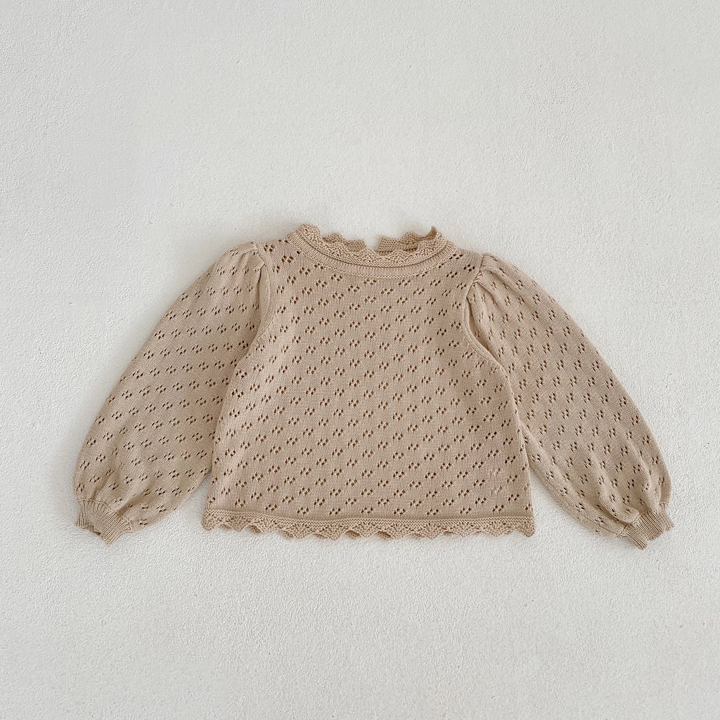 Baby Girl Knit Romper & Dress Top (0–12M)