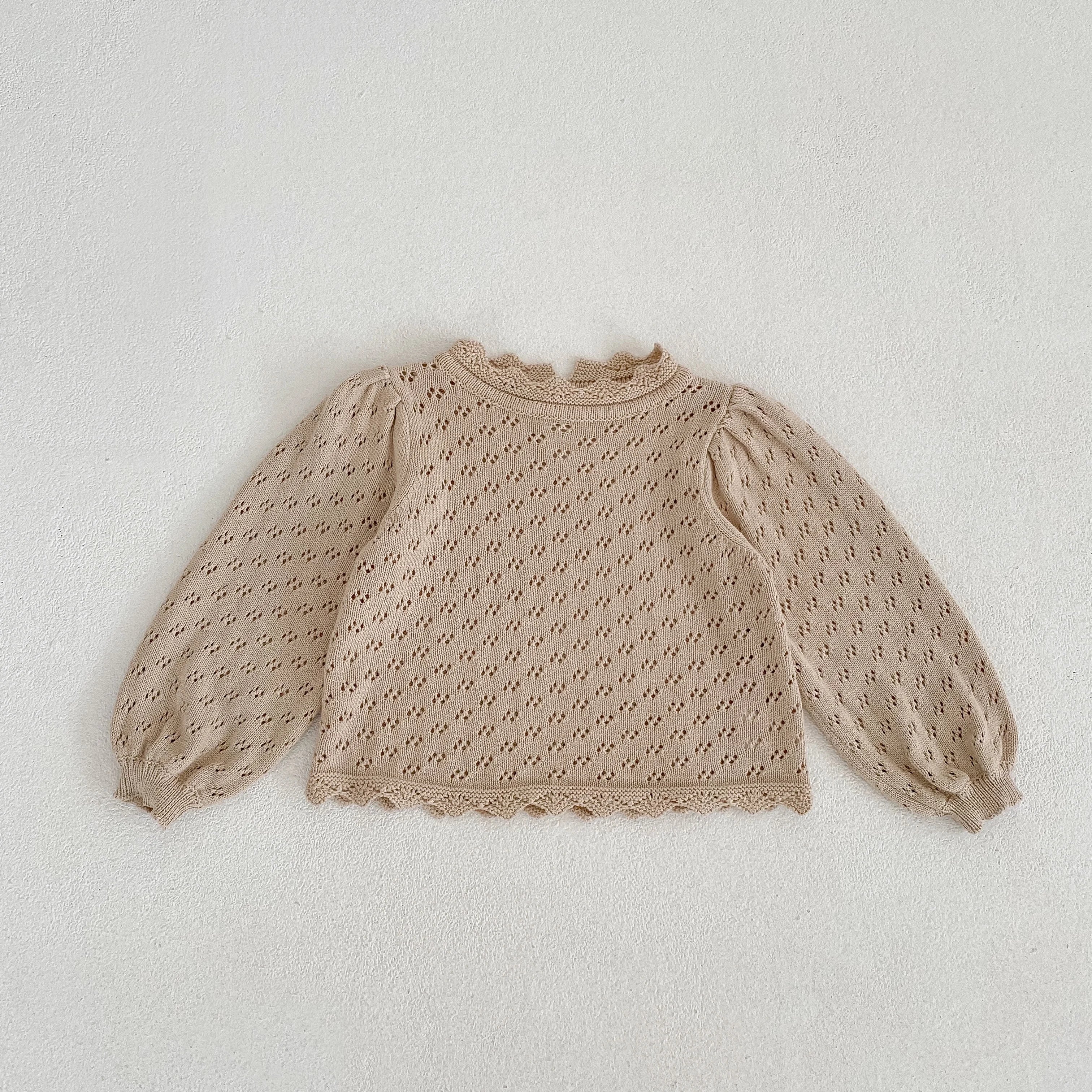 Baby Girl Knit Romper & Dress Top (0–12M)