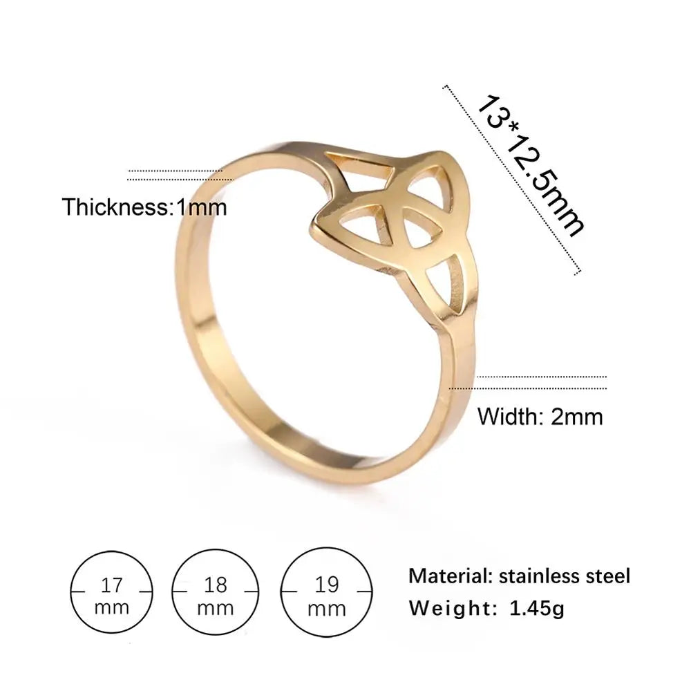 Cazador  Triquetra Irish Celtics Knot Rings for Women Stainless Steel Talisman Amulet Man Ring Jewelry 2026 Couple Gifts