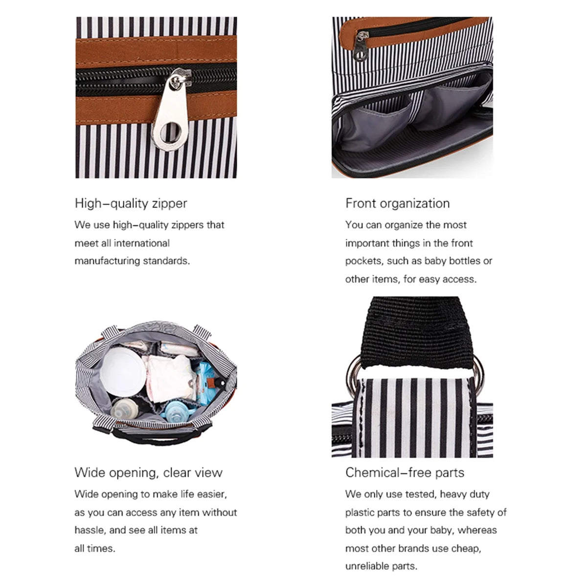 7pcs Nappy Changing Bag Set – Multifunctional Tote, Shoulder & Travel Diaper Bag