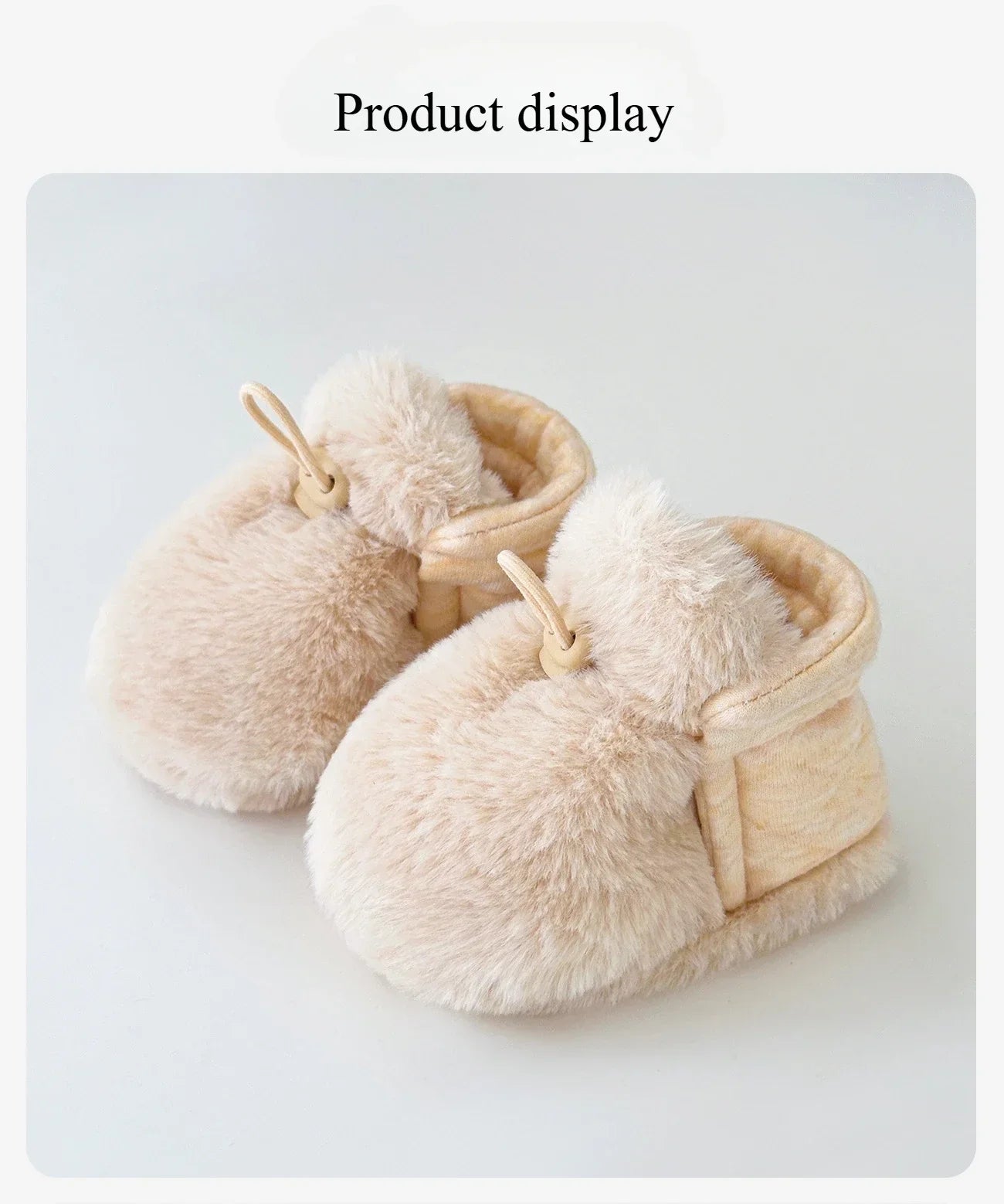 Baby Winter Booties (0–12M) – Soft Sole Non-Slip First Walkers