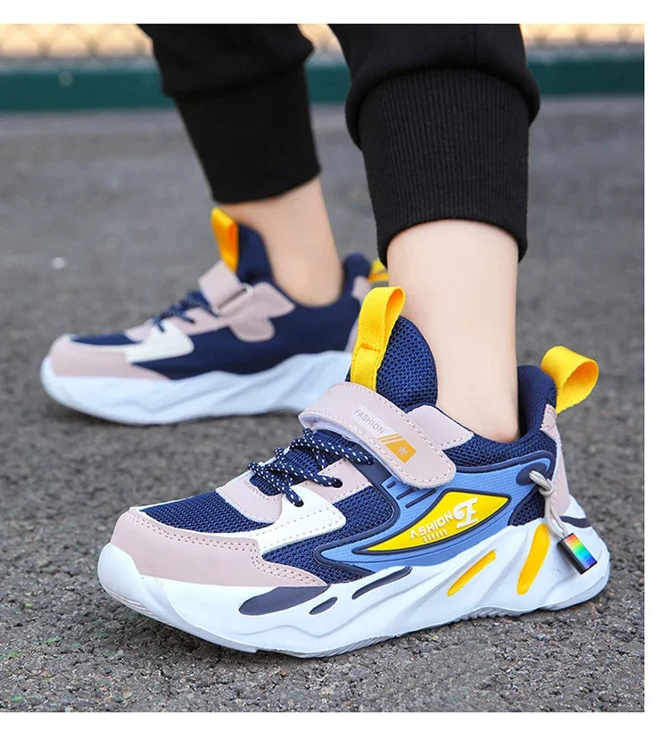 Kids’ Mesh Sneakers – Breathable, Non-Slip Running Shoes